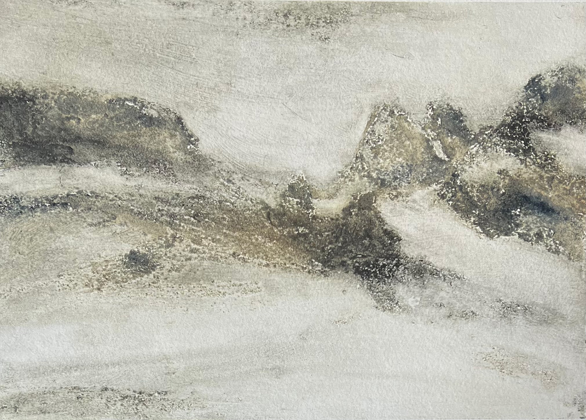 "Col du Martinet" Patricia Maisch, Carborundum, 30,7x14,5cm